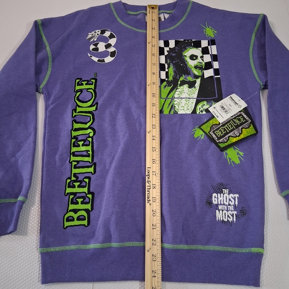 Beetlejuice Purple Graphic Sweater - Picture 4 of 6